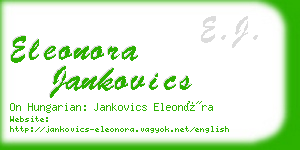 eleonora jankovics business card